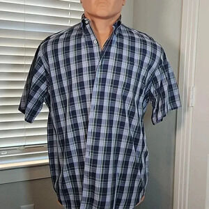 Peter Millar Short Sleeve Button Down  Sport Shirt XXL